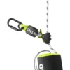 Edelrid Ombilix 140 säädettävä köysitarrain ja nykäyksenvaimennin lähikuvassa