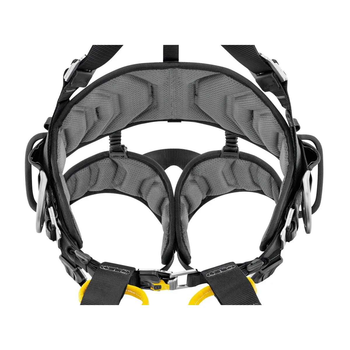 Petzl VOLT WIND OFFSHORE turvavaljaiden hengittävät lantiovyön ja jalkalenkkien pehmusteet