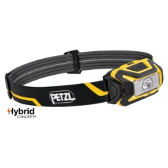 Petzl ARIA 1 otsalamppu 350 lm, musta-keltainen LED-otsalamppu ja säädettävä otsapanta