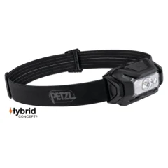 Petzl ARIA 1 RGB otsalamppu 350 lm, musta LED-otsalamppu säädettävällä otsapannalla ja HYBRID CONCEPT -tekniikalla