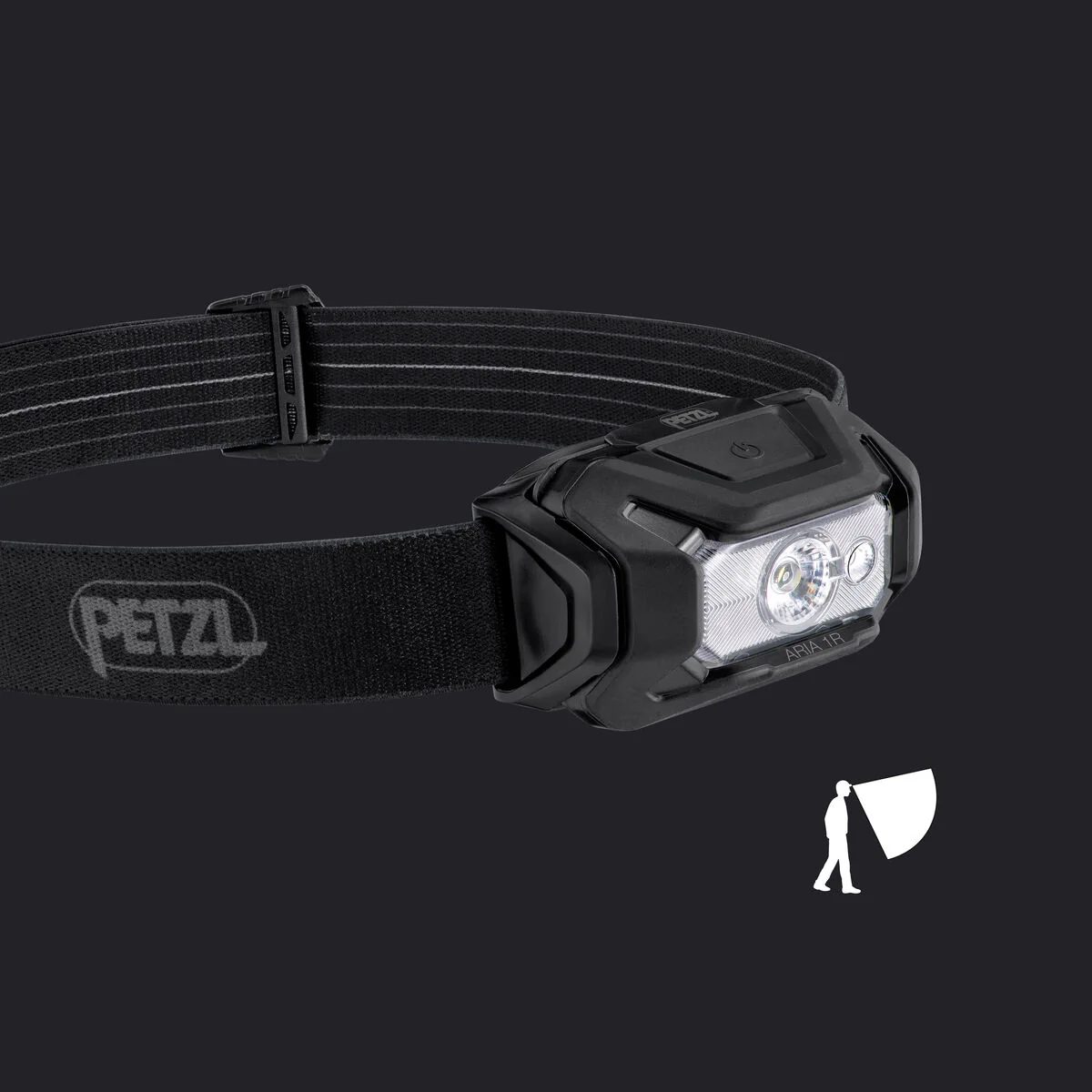 Petzl ARIA 1R RGB ladattava LED-otsalamppu, leveä valokeila lähityöskentelyyn