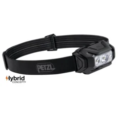 Petzl ARIA 2R RGB ladattava otsalamppu 625 lm, musta, säädettävä otsapanta ja HYBRID CONCEPT