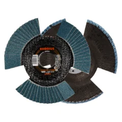 RHODIUS VISION PRO 125 mm K60 lamellilaikka kolmella aukolla – 10 kappaleen pakkaus